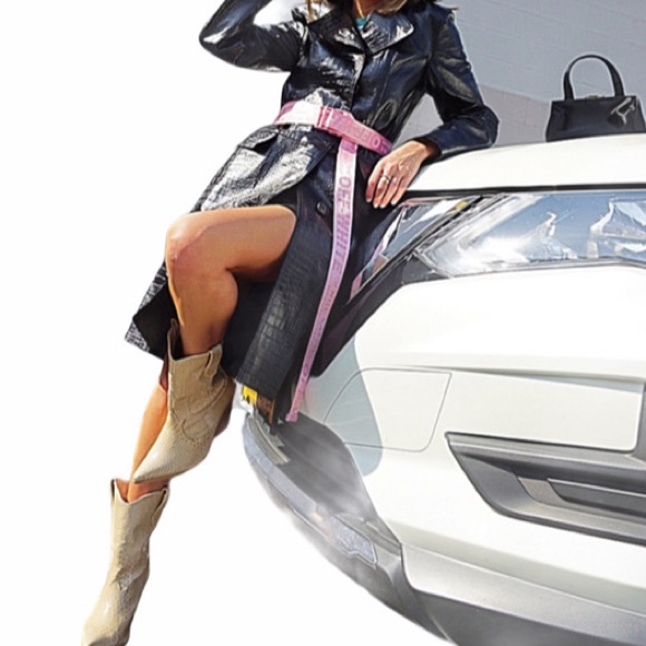 SOLD NEW AllSaints Coat Black The Ali Mac Leather Coat Size 2 - Picture 2 of 11